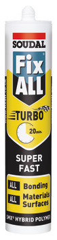 Super Fast Sealant and Adhesive, SMX Hybrid Polymer, Tube 290 ml, Soudal Fix All Turbo
