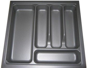 Plastic Cutlery Insert, Depth 431mm, Slate Grey, to Suit Matrix Box A Drawer Systems