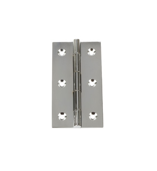 Broad Style Hinge, 76 x 41 mm, Solid Drawn Brass