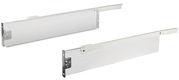 Metal Drawer Sides, Single Walled, 150 mm High, White, Häfele Matrix Box Single