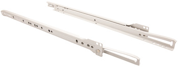 Roller Drawer Runners, Single Extension, Load Capacity 17 - 20 kg, Plastic Coated Steel