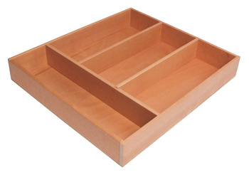 Cutlery Insert, Solid Beech, for use with Plywood Drawers