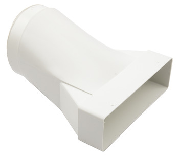 Round Pipe, to Flat Duct Convertor, Flame Retardant, White