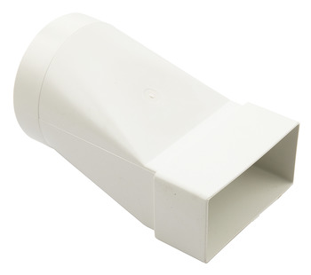 Häfele Round Pipe To Flat Duct Convertor Flame Retardant White System 6 To System 6A 