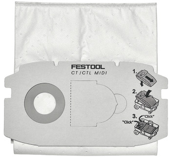 Filter Bags, for Festool Cleantec CTL MIDI GB Mobile Dust Extractor