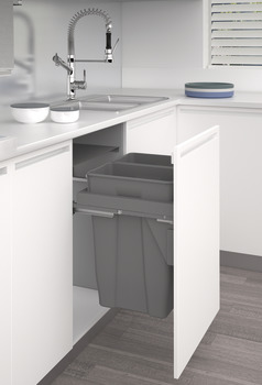 Pull Out Waste Bin, for Door Front Mounting, Stanto