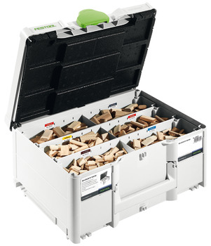 Domino Biscuit Assortment in Systainer, 1060 Pieces, Festool