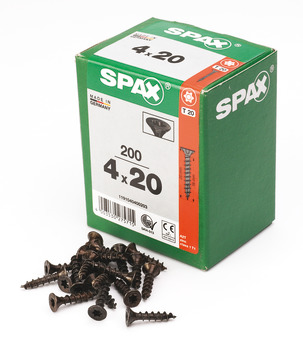 Spax® Black Screw, Countersunk Head with T Star, Fully Threaded